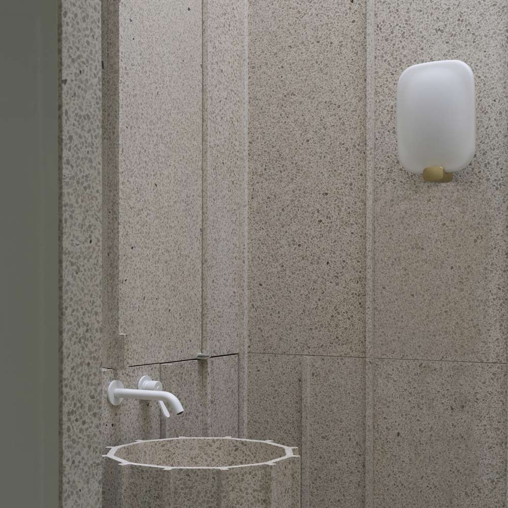 Light Me Tender LED Wall Light in bathroom.