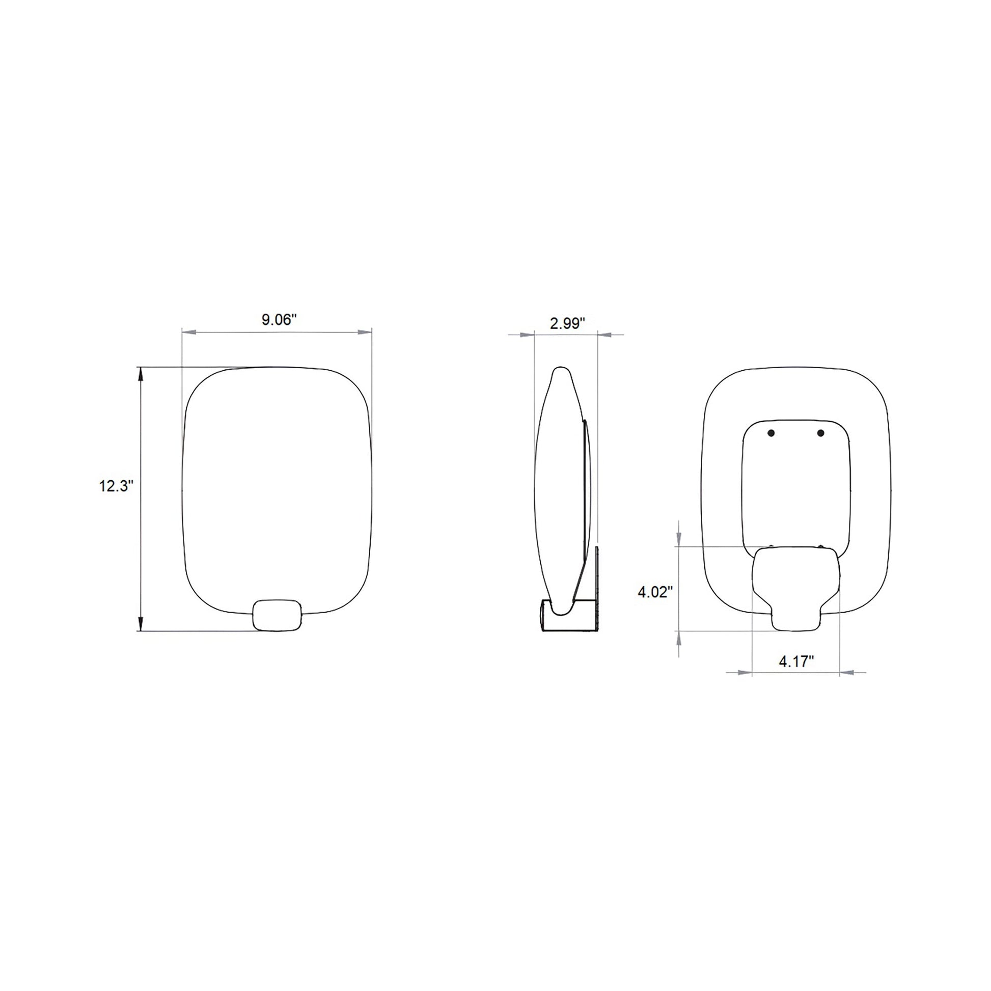 Light Me Tender LED Wall Light - line drawing.