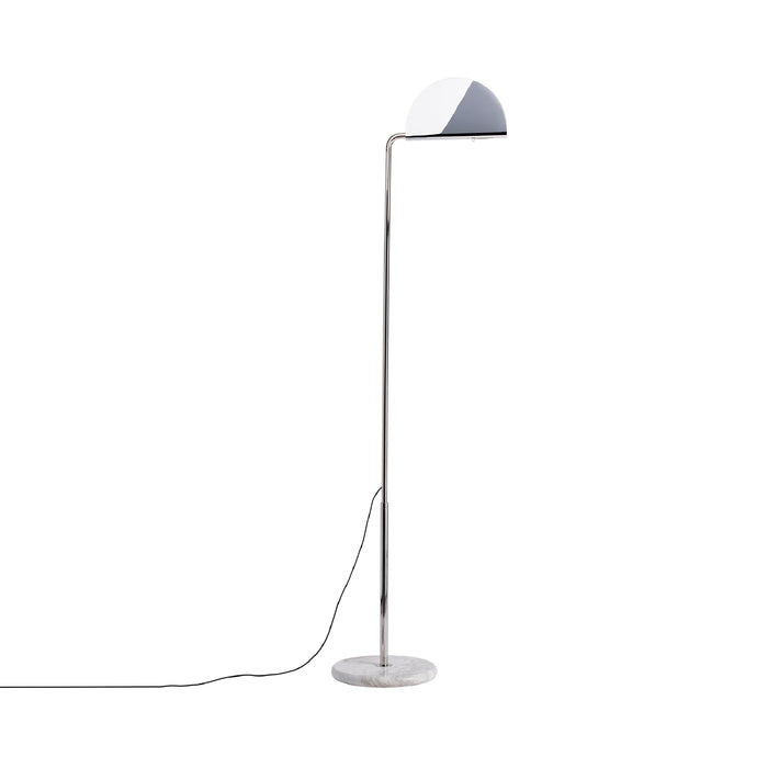 Mezzaluna LED Floor Lamp in Chrome.