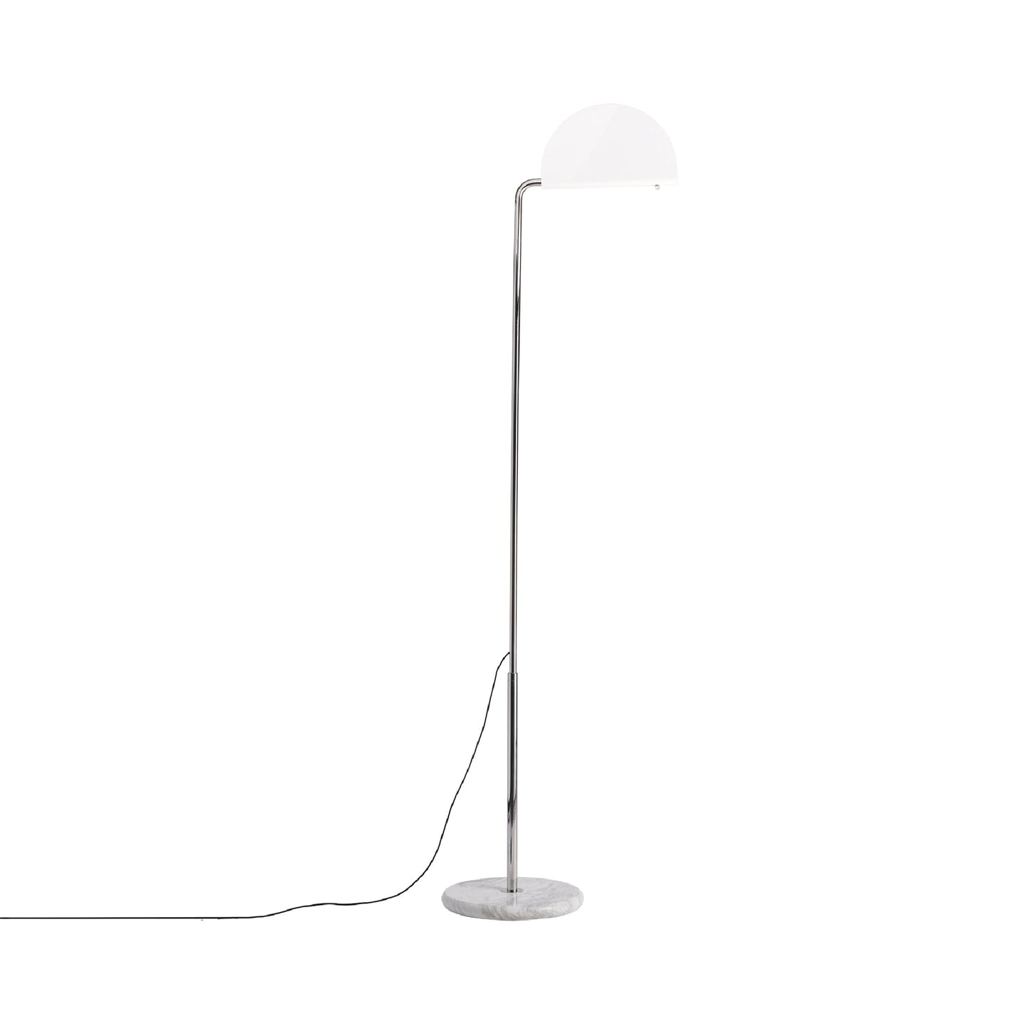 Mezzaluna LED Floor Lamp in White.