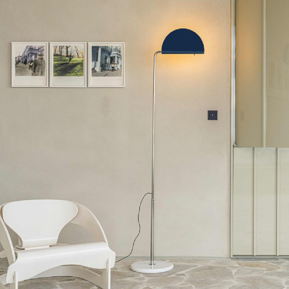Mezzaluna LED Floor Lamp in living room.