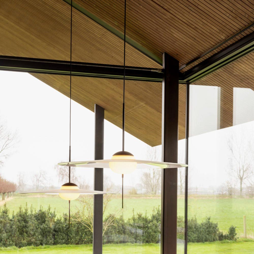 Mono LED Pendant Light in dining room.