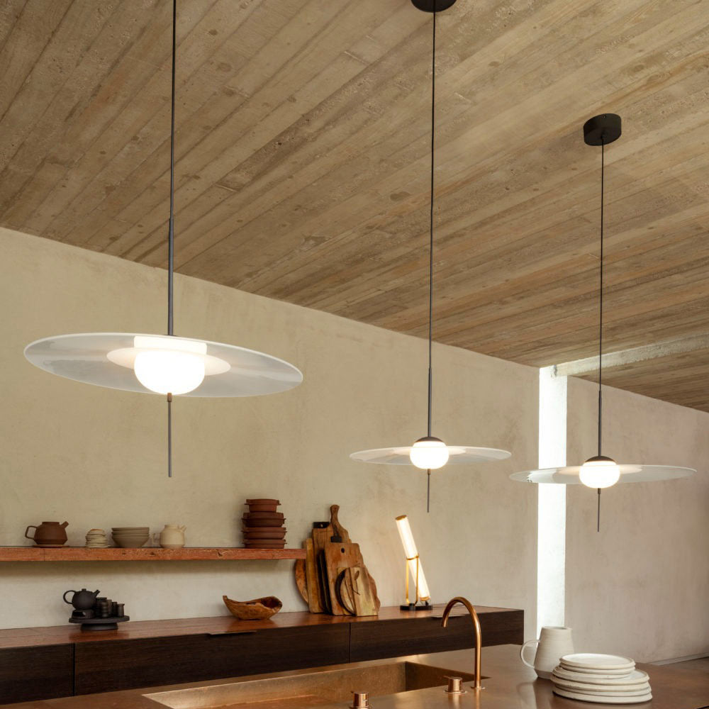 Mono LED Pendant Light in dining room.