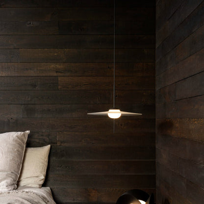 Mono LED Pendant Light in bedroom.