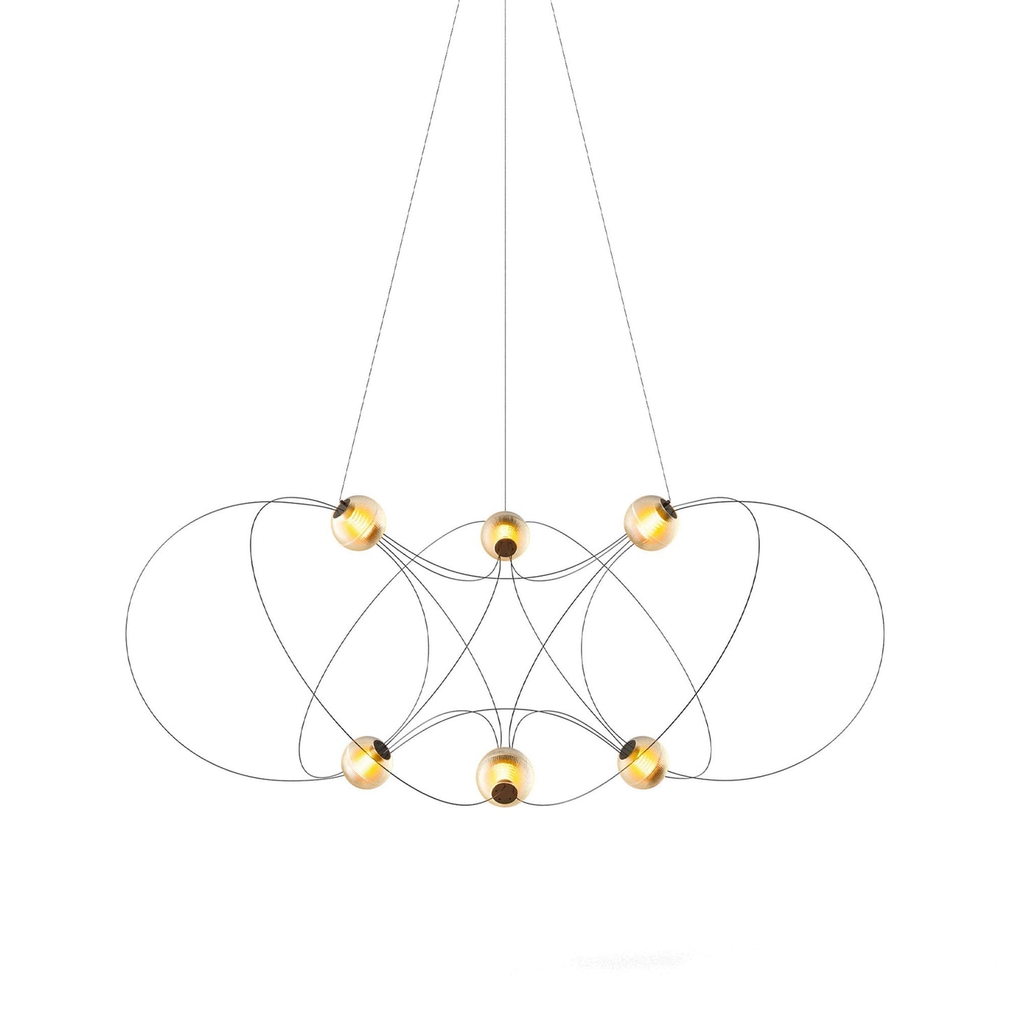 Munari LED Chandelier in Black (6-Light).