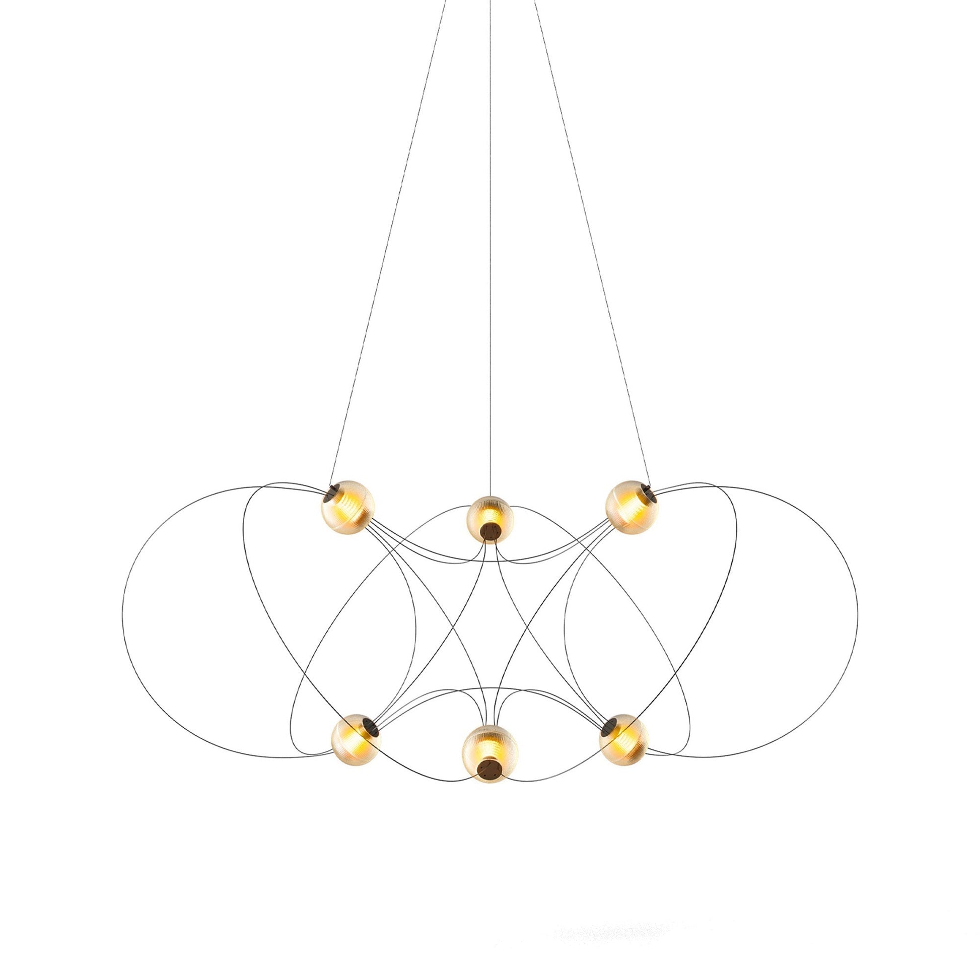 Munari LED Chandelier in Black (6-Light).