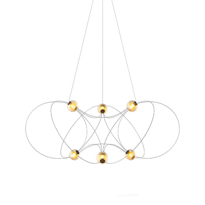 Munari LED Chandelier in Black (6-Light).