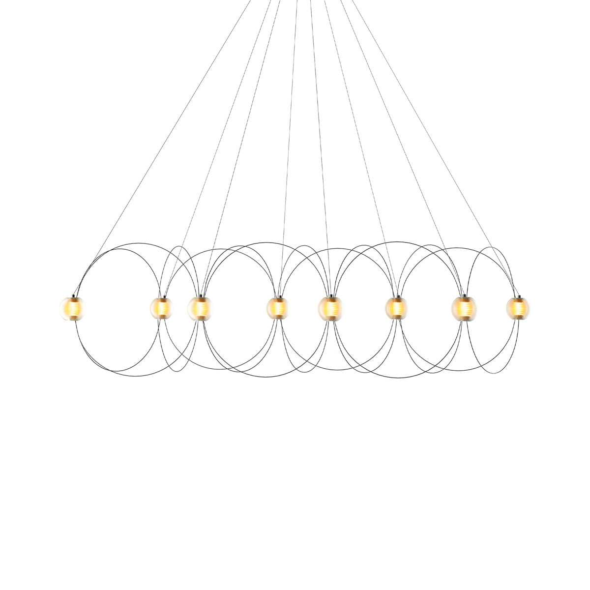 Munari LED Chandelier in Black (8-Light).