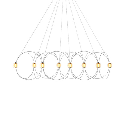 Munari LED Chandelier in Black (8-Light).