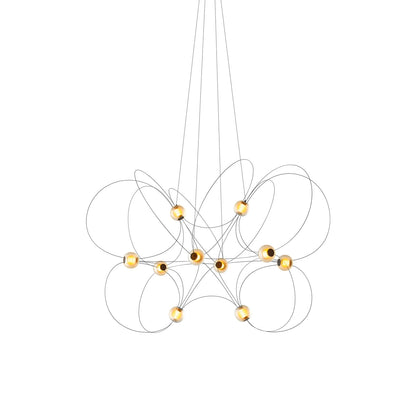 Munari LED Chandelier in Black (10-Light).