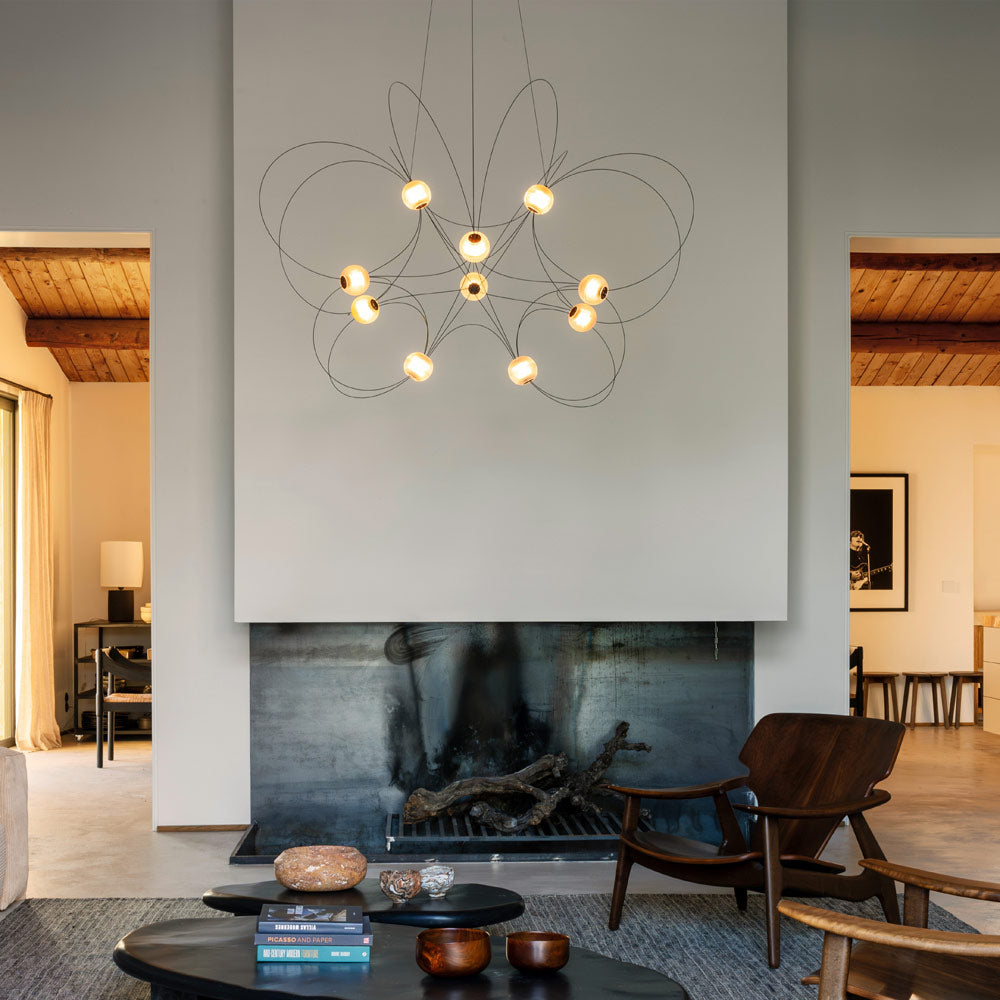 Munari LED Chandelier in living room.