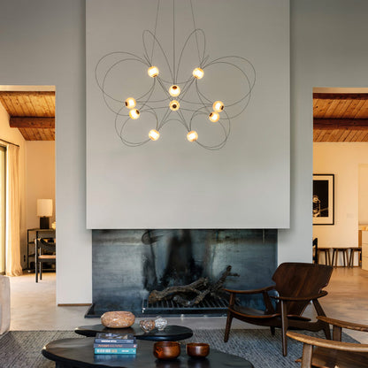 Munari LED Chandelier in living room.