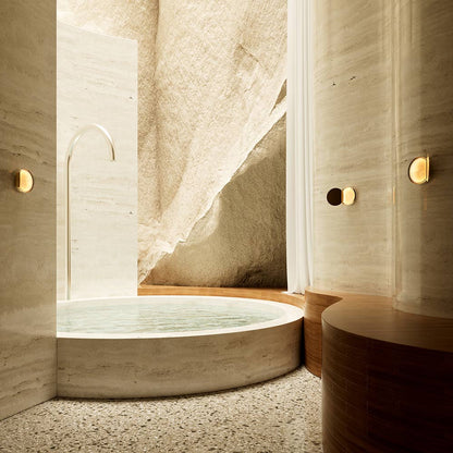 Poudrier LED Wall Light in bathroom.