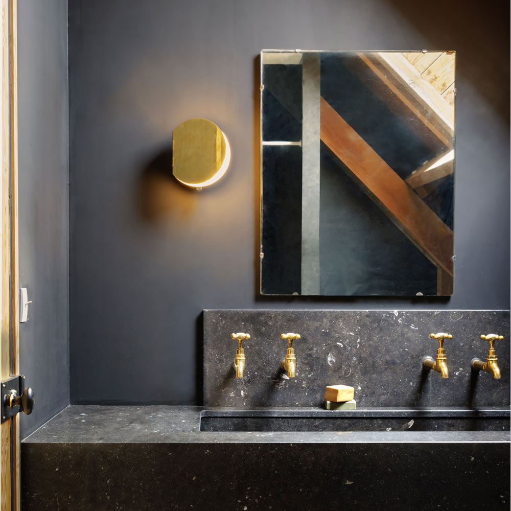 Poudrier LED Wall Light in bathroom.