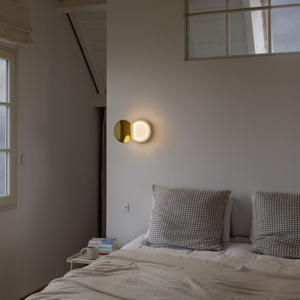 Poudrier LED Wall Light in bedroom.