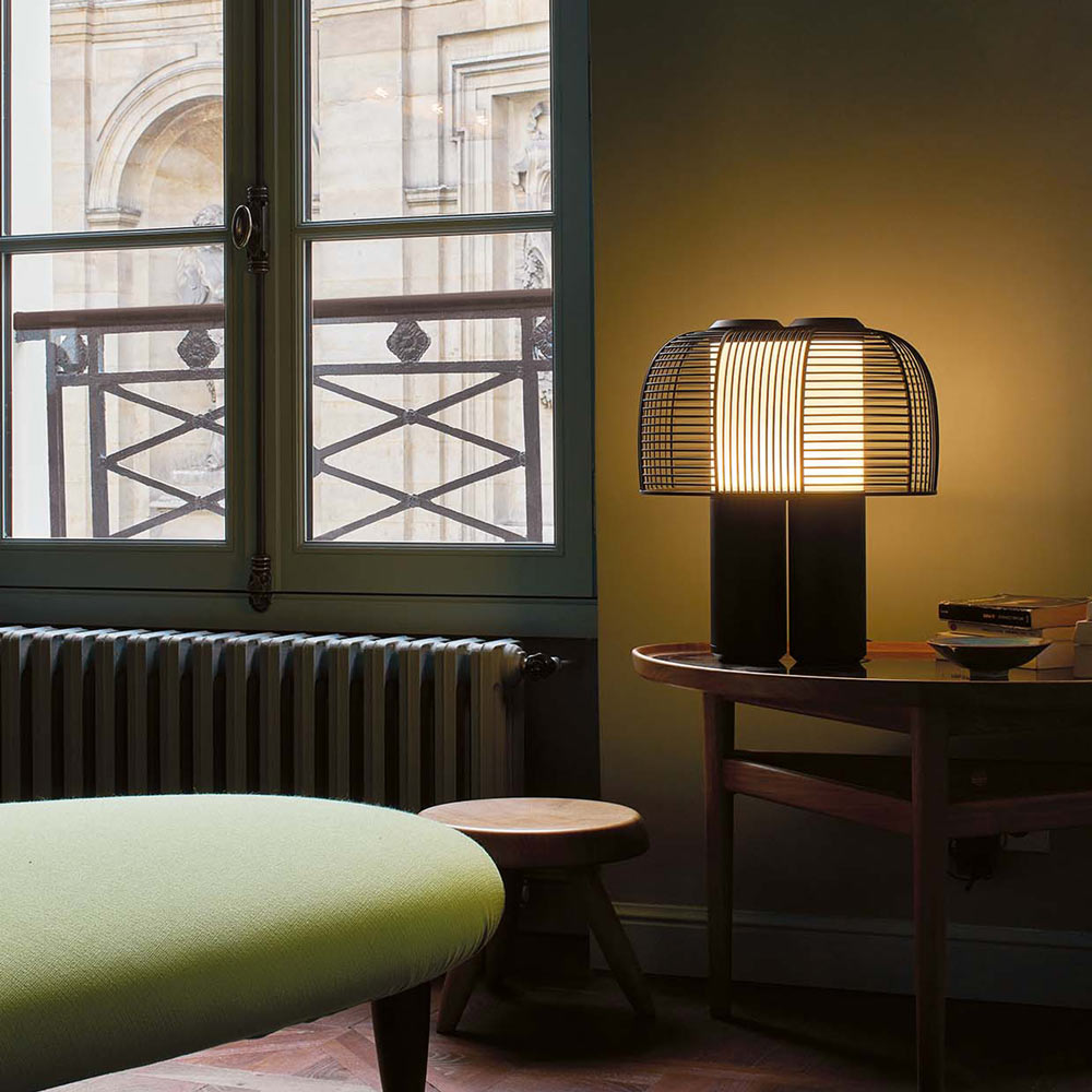 Yasuke LED Table Lamp in living room.