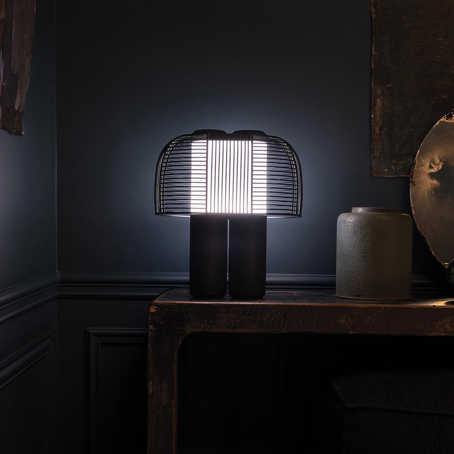 Yasuke LED Table Lamp in bedroom.