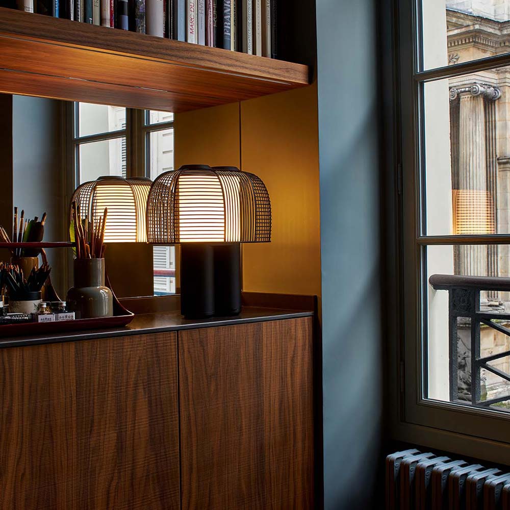 Yasuke LED Table Lamp in living room.