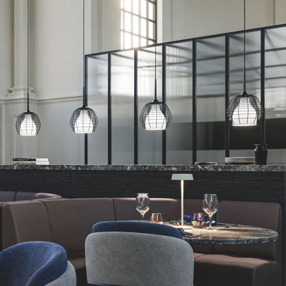 Cage Pendant Light in restaurant.