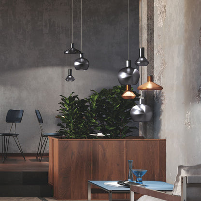 Flask C Pendant Light in restaurant.