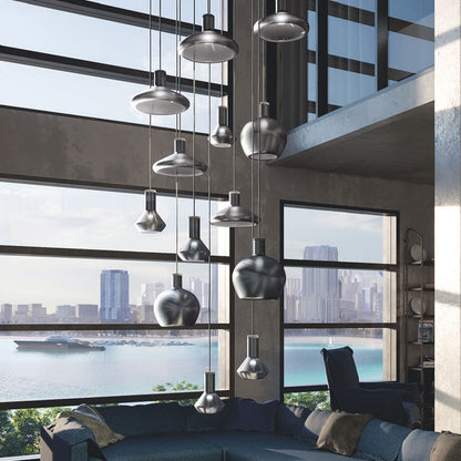 Flask C Pendant Light in living room.