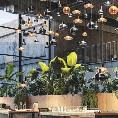 Flask C Pendant Light in restaurant.