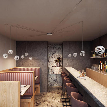 Radial Canopy for Cluster in restaurant.