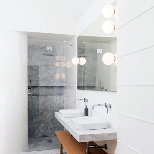 Dioscuri Indoor/Outdoor Ceiling/Wall Light in bathroom.