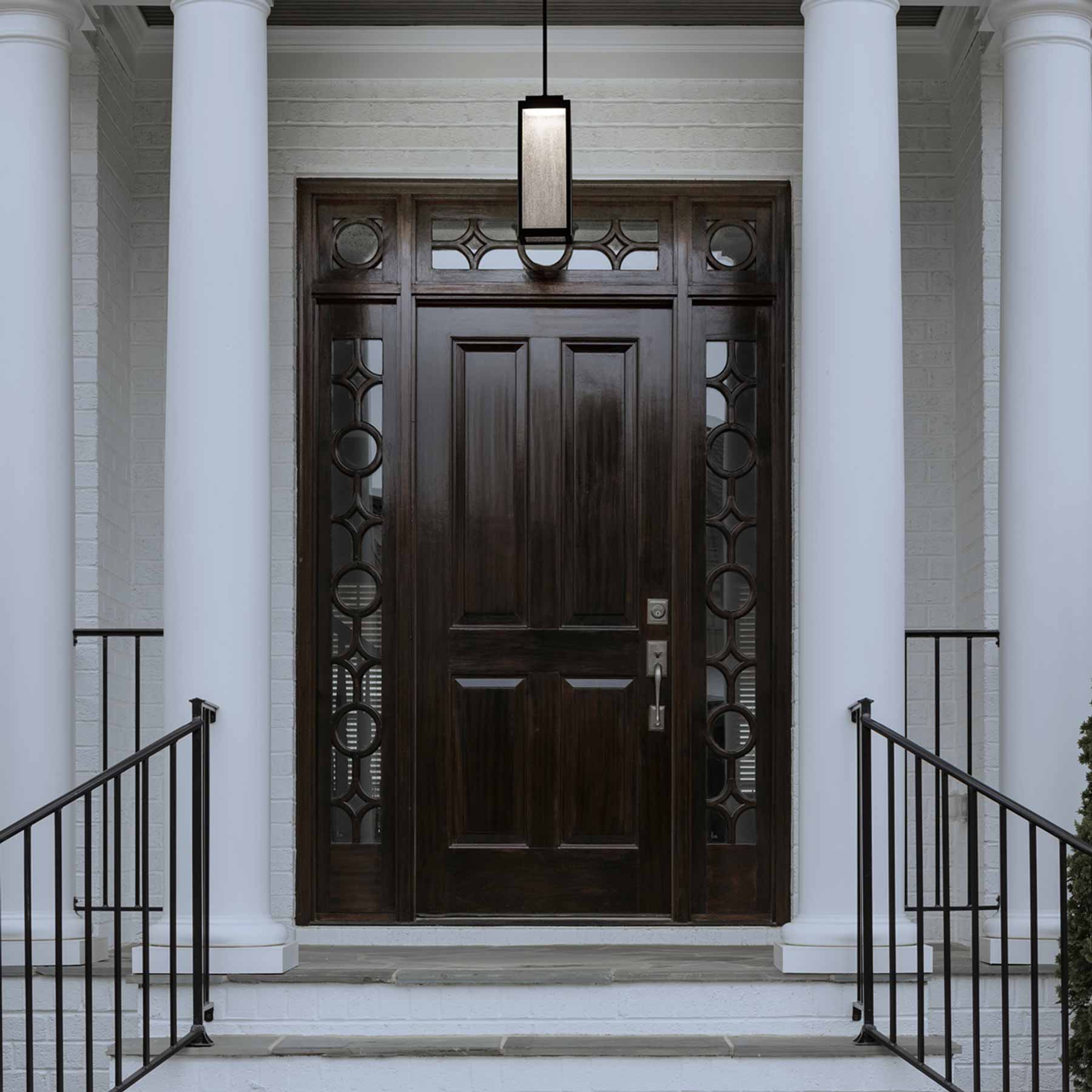 Amherst Outdoor LED Pendant Light in porch.