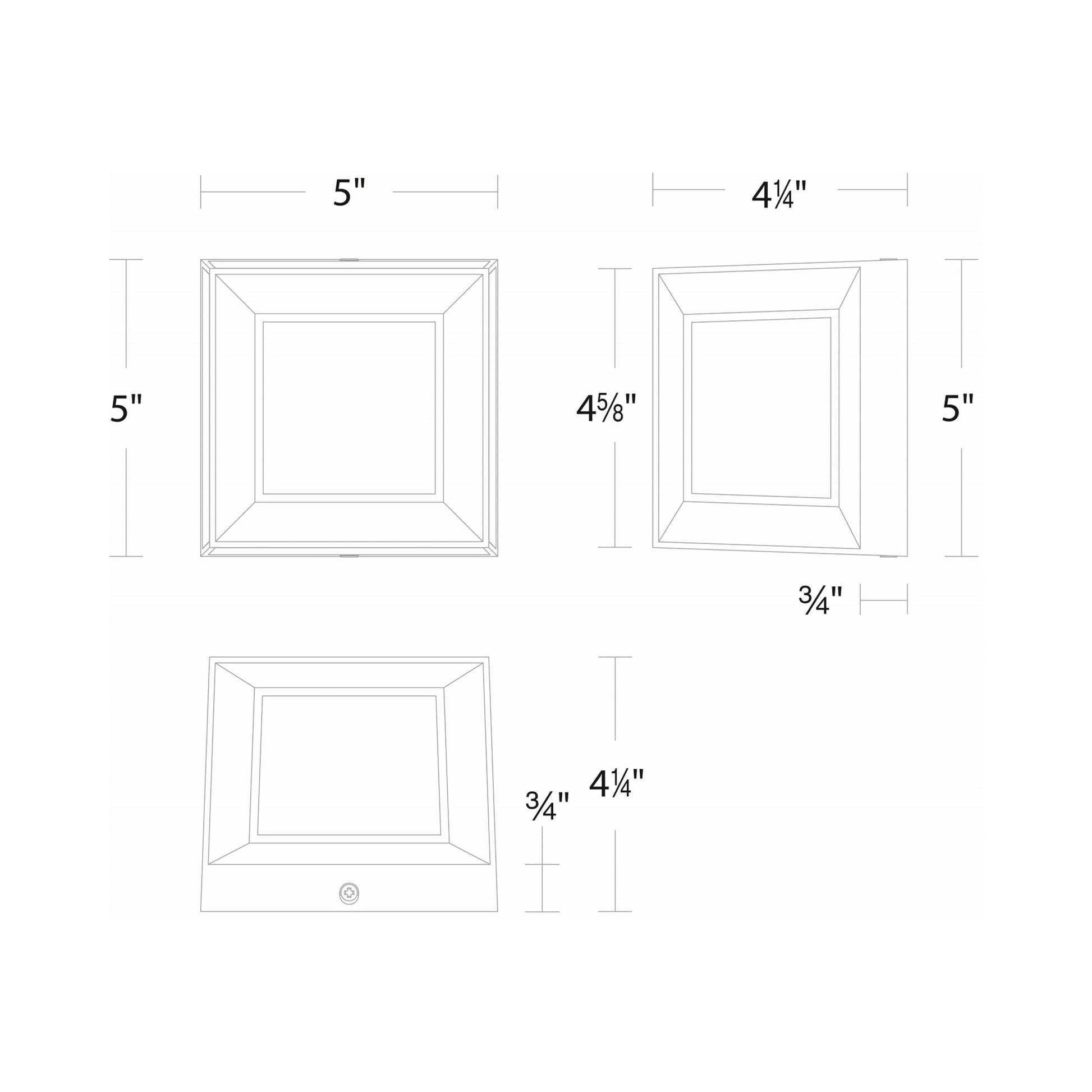 Argo Outdoor LED Wall Light - line drawing.