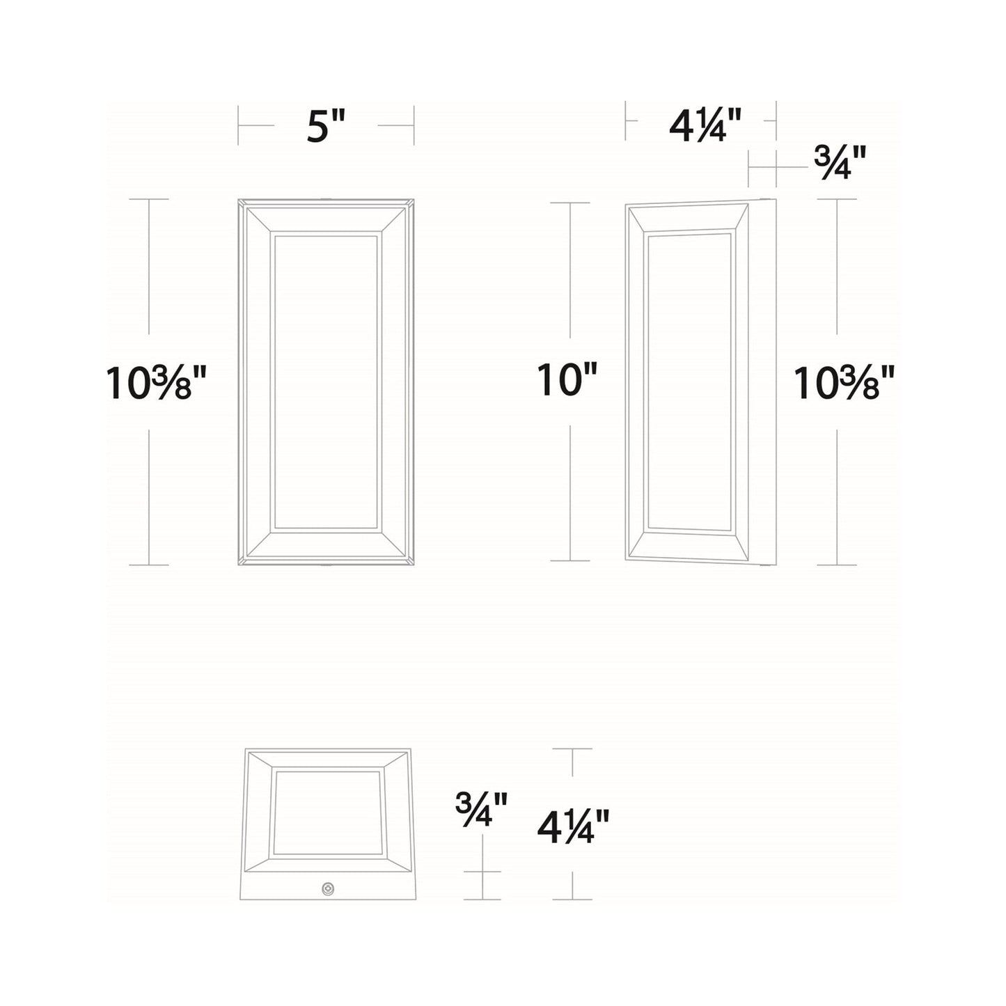 Argo Outdoor LED Wall Light - line drawing.