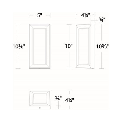 Argo Outdoor LED Wall Light - line drawing.