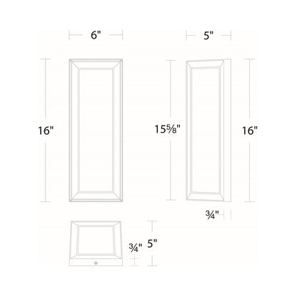 Argo Outdoor LED Wall Light - line drawing.