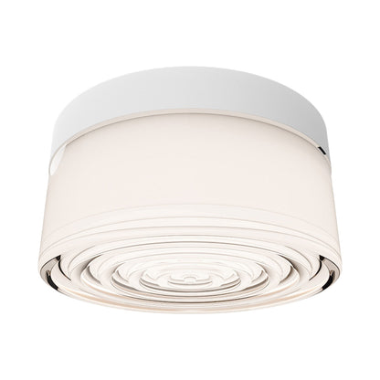 Balto I Outdoor LED Flush Mount Ceiling Light in White.