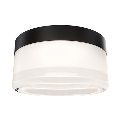 Balto II Outdoor LED Flush Mount Ceiling Light in Black.