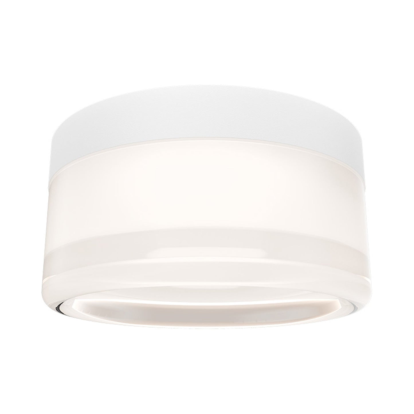 Balto II Outdoor LED Flush Mount Ceiling Light in White.