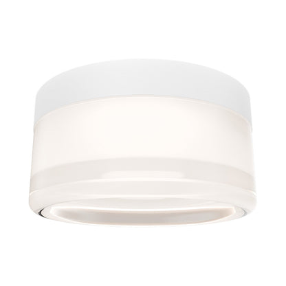 Balto II Outdoor LED Flush Mount Ceiling Light in White.