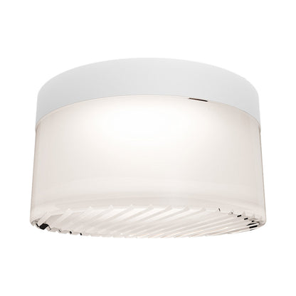 Balto III Outdoor LED Flush Mount Ceiling Light in White.