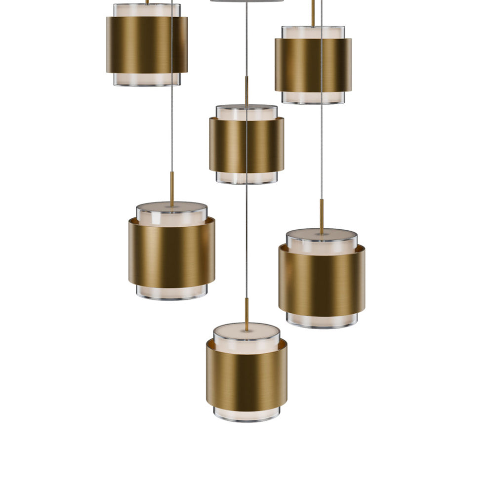 Banded Round LED Pendant Light in Detail.