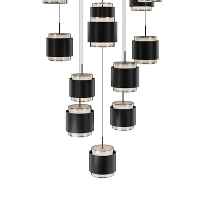 Banded Square LED Pendant Light in Detail.