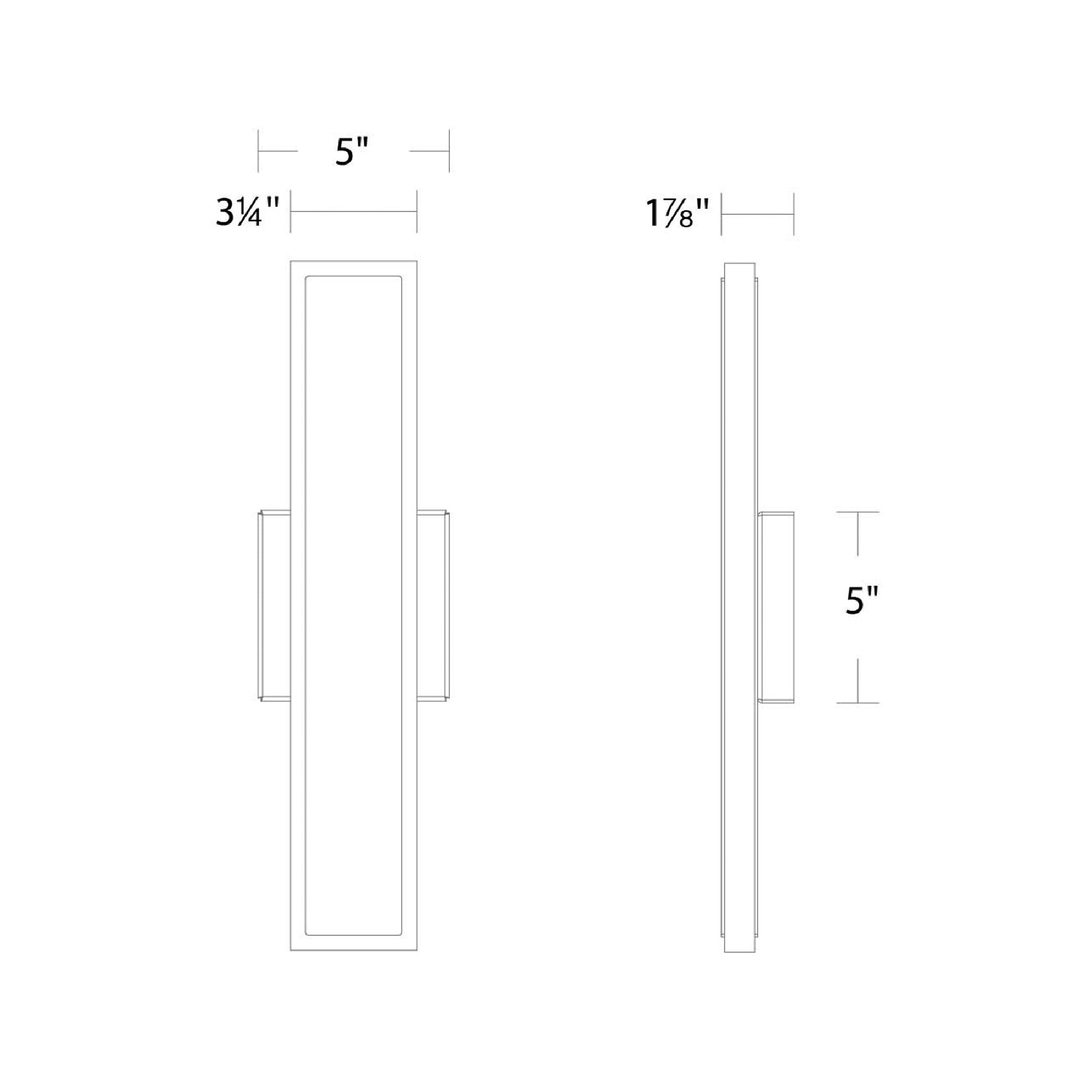 Bastone Outdoor LED Wall Light - line drawing.