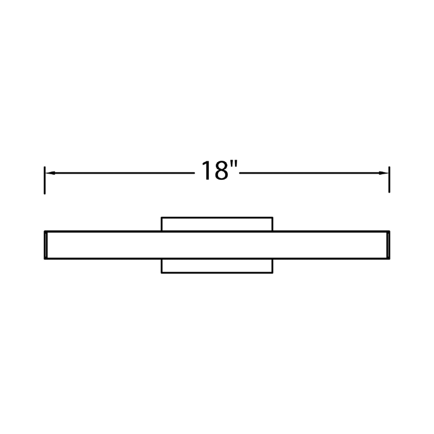 Brink LED Bath Vanity Wall Light - line drawing.