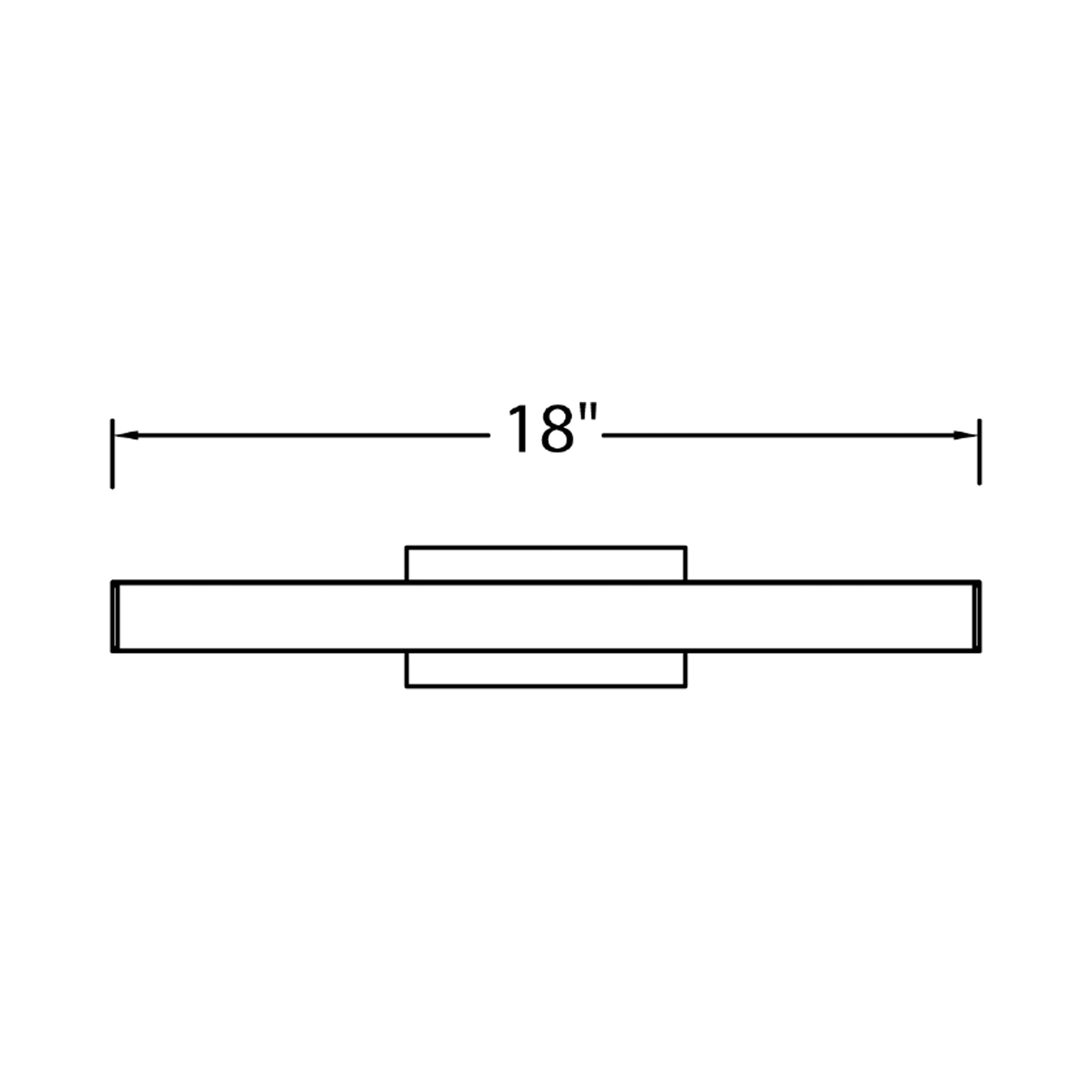 Brink LED Bath Vanity Wall Light - line drawing.