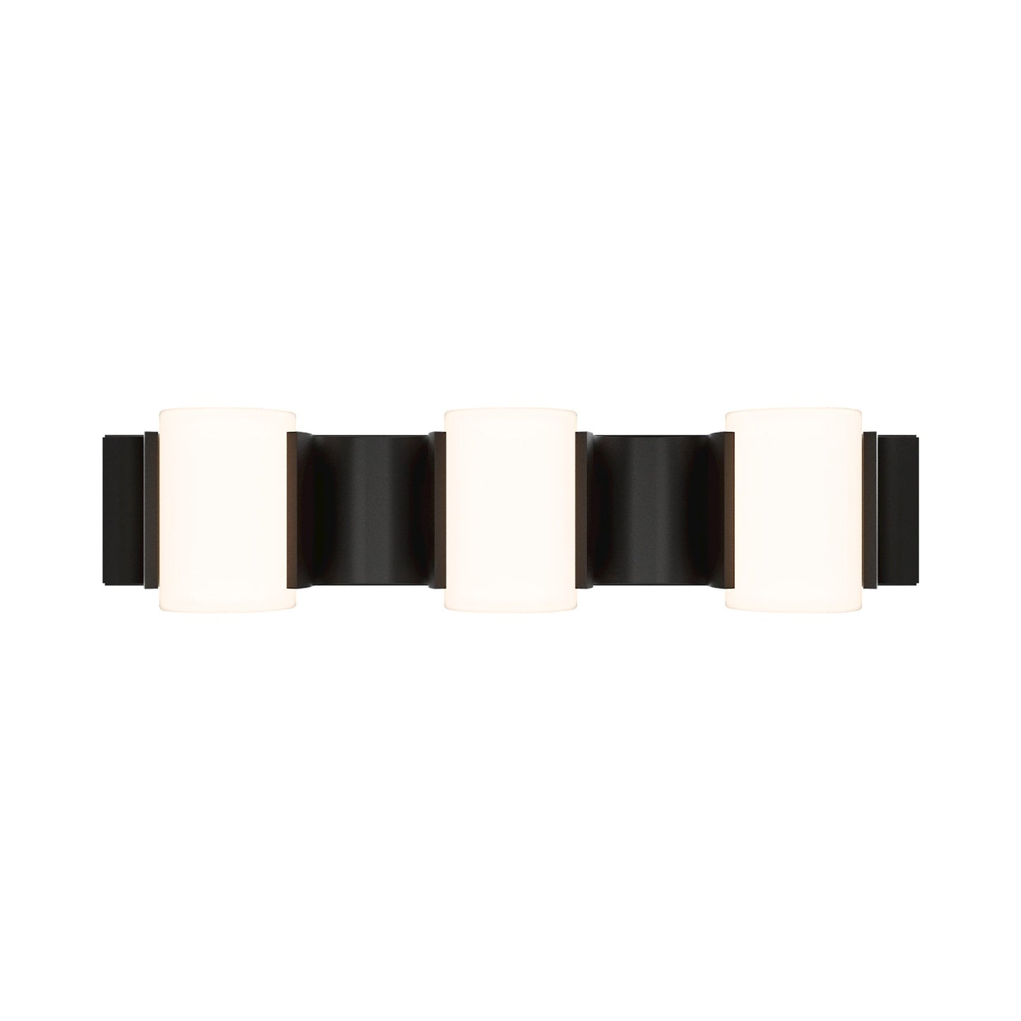 Circle Line LED Bath Vanity Light in Black.