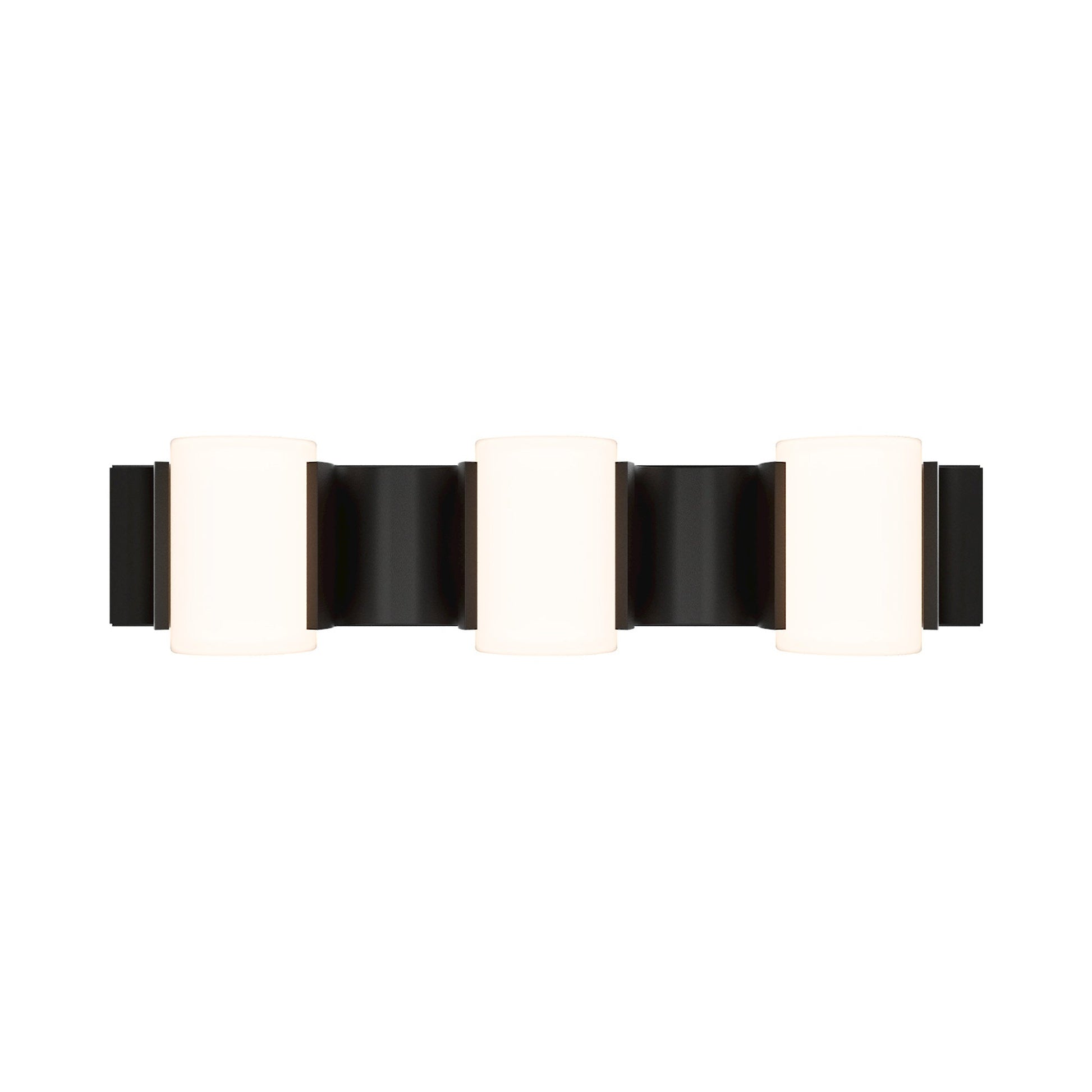 Circle Line LED Bath Vanity Light in Black.