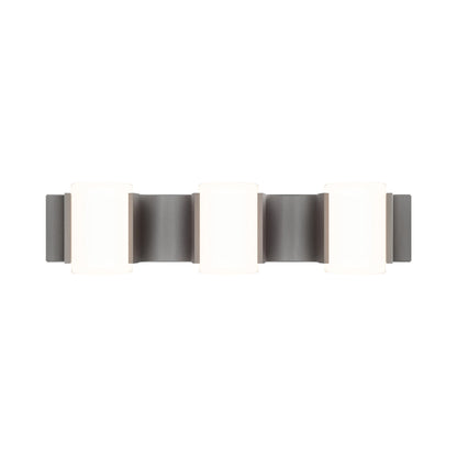 Circle Line LED Bath Vanity Light in Brushed Nickel.