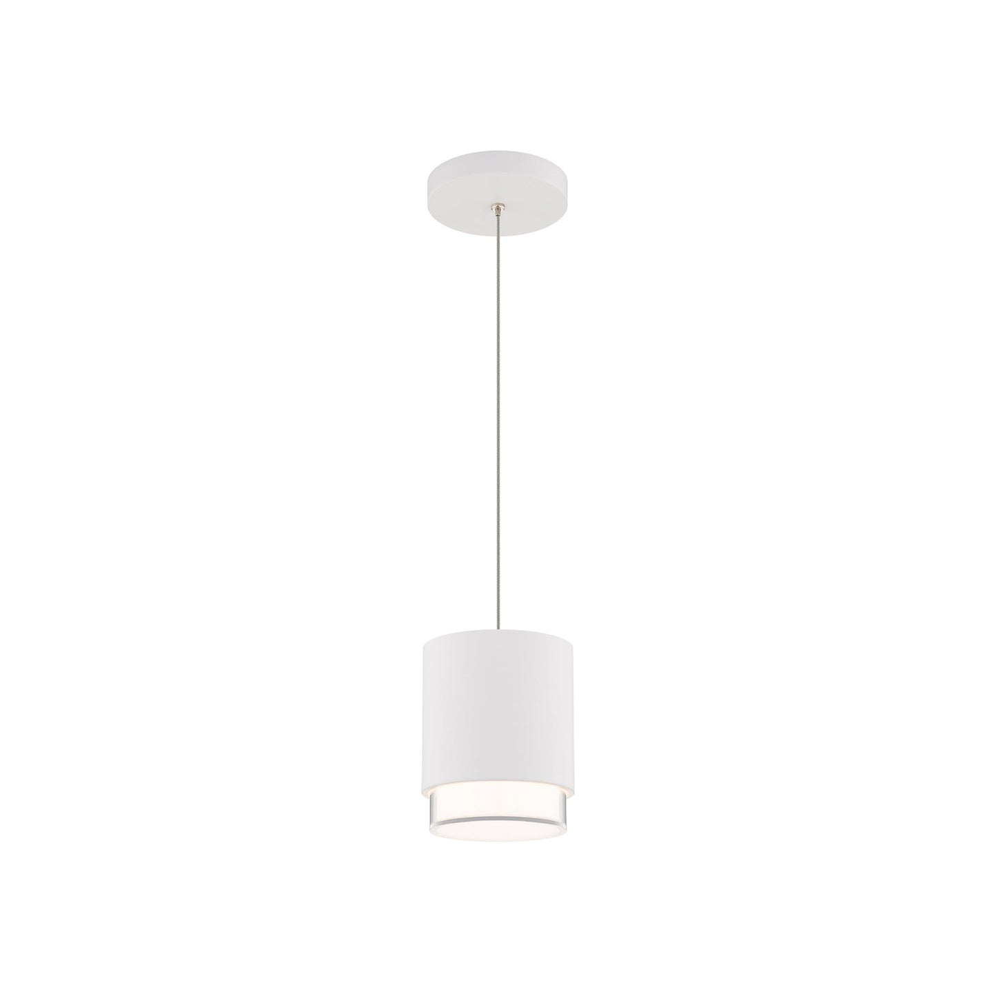 Cloak LED Pendant Light in White (Small).