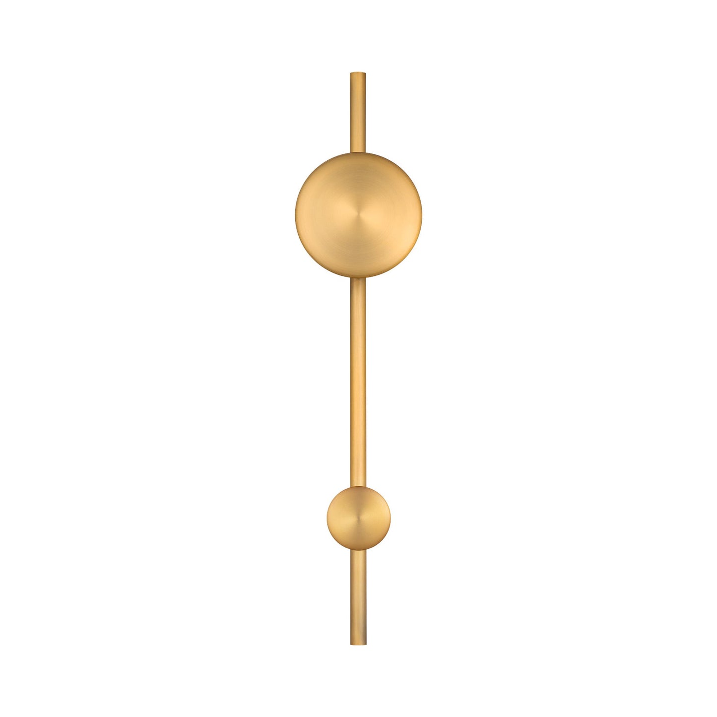 Clocker LED Wall Light in Aged Brass.