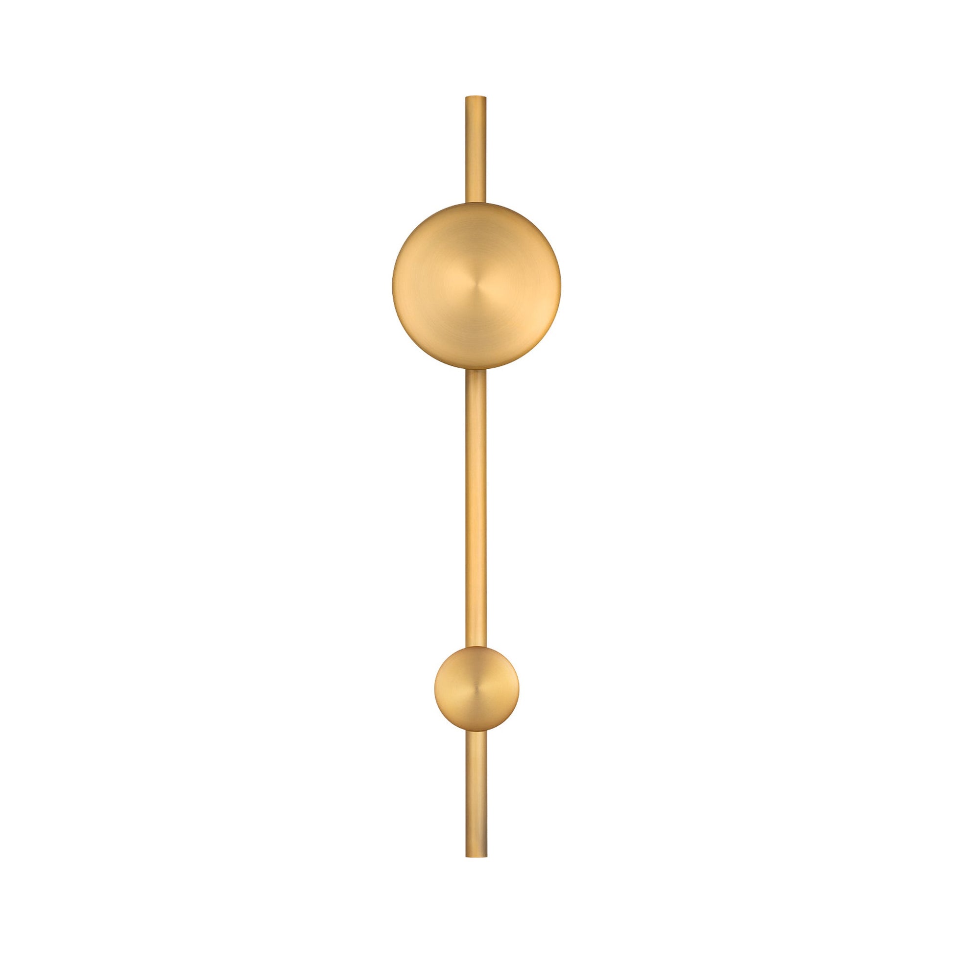 Clocker LED Wall Light in Aged Brass.