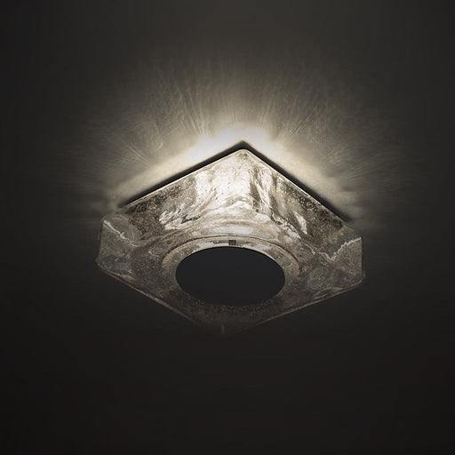 Cuboid Outdoor LED Flush Mount Ceiling Light in Detail.
